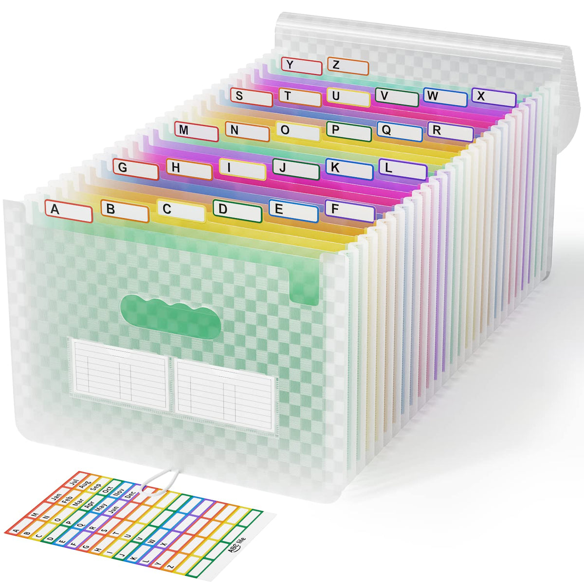 ABC life 26 Pockets Accordion File Organizer, Expanding File Folders