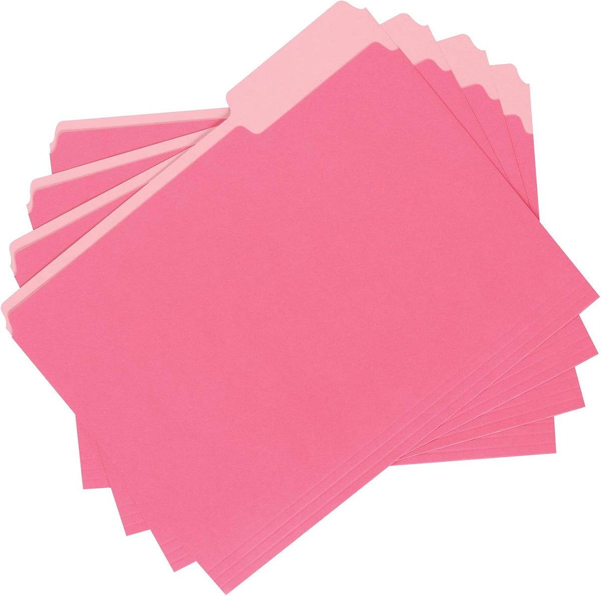 Amazon Basics File Folders for Organization, Letter Size, 1/3 Cut Tab, Pink, 36-Pack