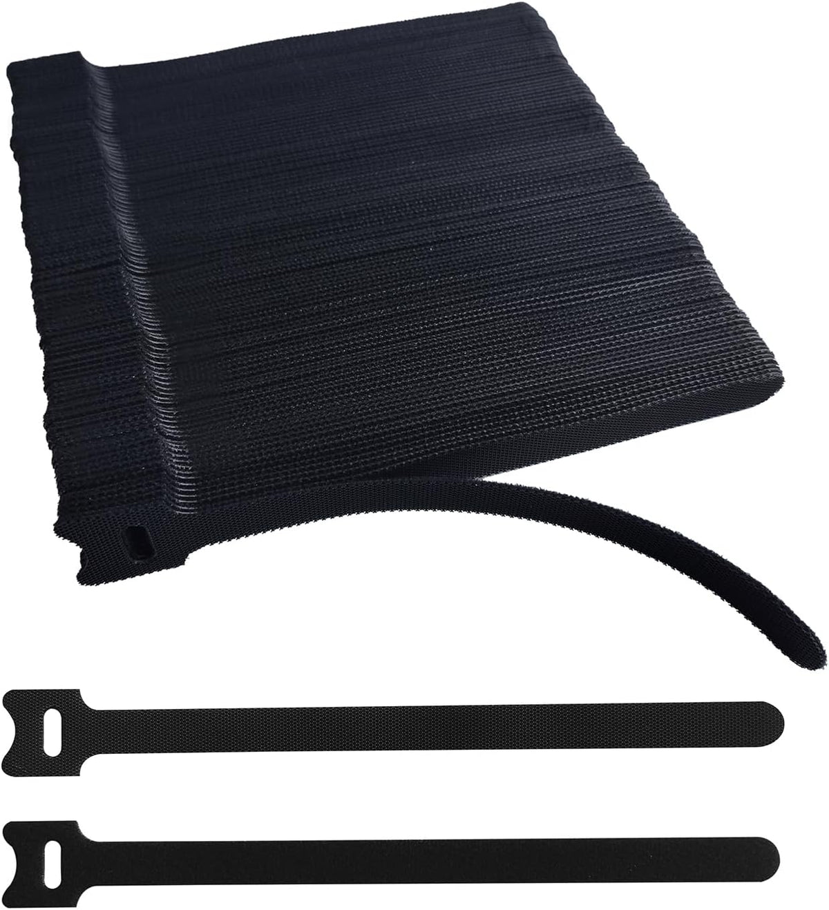 10 Inches 120 PCS Black Reusable Cable Ties,Multi-purpose Adjustable Cord Straps,Cable Organizer,Cord Wrap and Hook Loop Cords Management,Adjustable Cord Ties