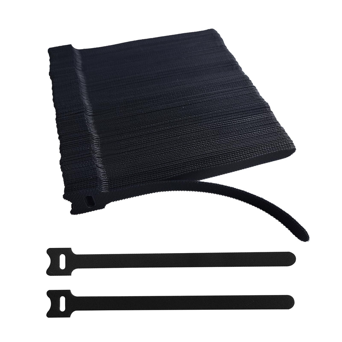 10 Inches 120 PCS Black Reusable Cable Ties,Multi-purpose Adjustable Cord Straps,Cable Organizer,Cord Wrap and Hook Loop Cords Management,Adjustable Cord Ties