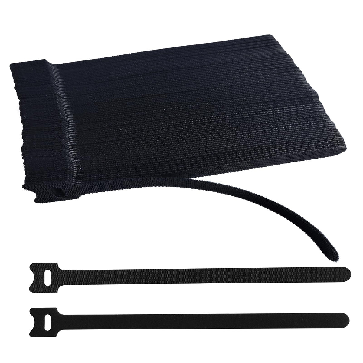 10 Inches 120 PCS Black Reusable Cable Ties,Multi-purpose Adjustable Cord Straps,Cable Organizer,Cord Wrap and Hook Loop Cords Management,Adjustable Cord Ties