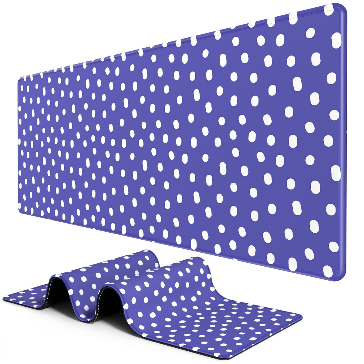 BOSOBO Extended Gaming Desk Mat, XXL Full Cover 31.5 x 11.8 Inches, Black Leopard Print