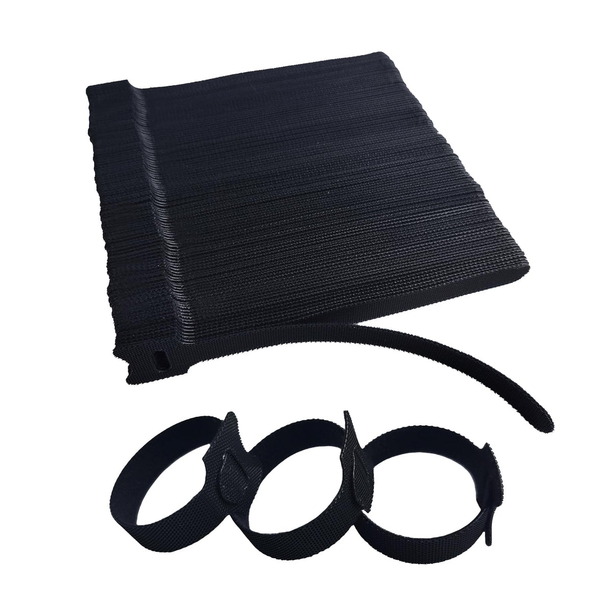 10 Inches 120 PCS Black Reusable Cable Ties,Multi-purpose Adjustable Cord Straps,Cable Organizer,Cord Wrap and Hook Loop Cords Management,Adjustable Cord Ties