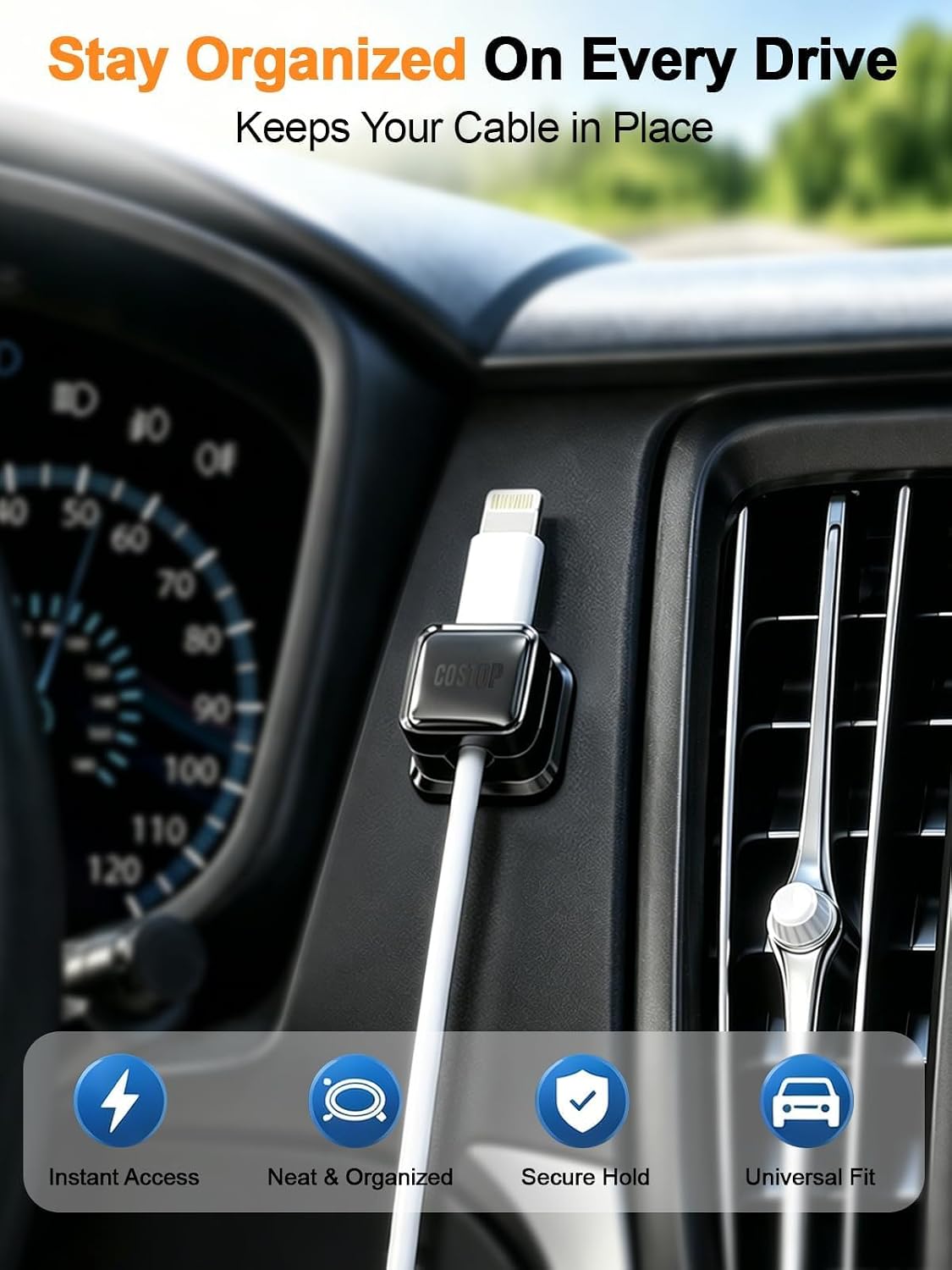 9 Pack Cord Organizer Magnetic Cable Clips Adhesive Wire Management 1s Lock