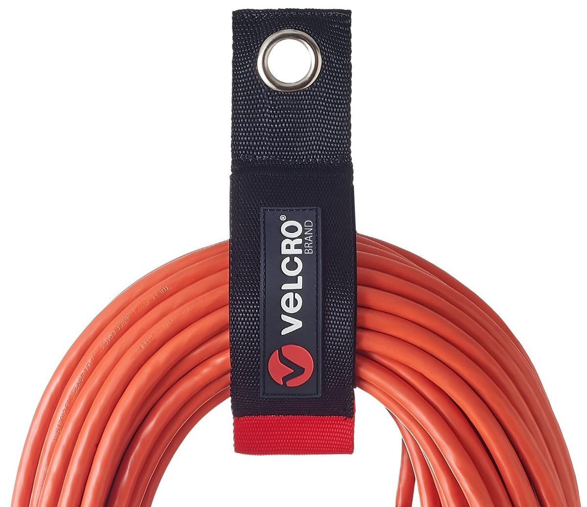 VELCRO Brand Easy Hang Extension Cord Holder Straps Variety Pack, Black