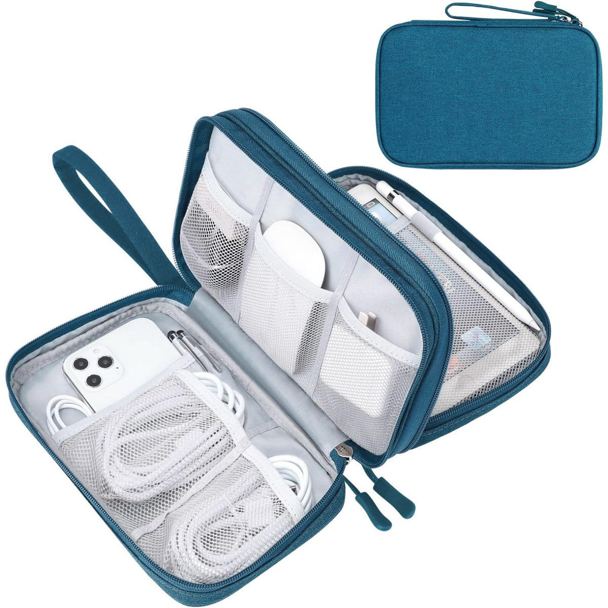 FYY Electronic Organizer, Travel Tech Pouch Bag, Medium, Black