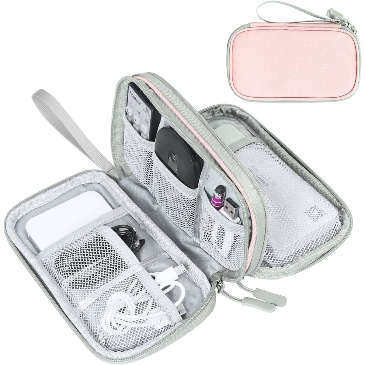 FYY Electronic Organizer, Travel Tech Pouch Bag, Medium, Black