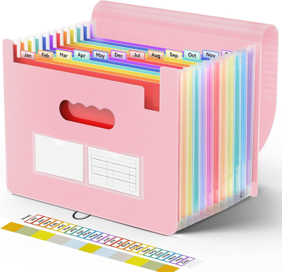 Sooez Accordion File Organizer, 13 Pocket Expanding File Folders, Letter/A4
