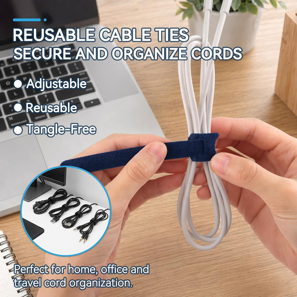 120 PCS 6 Inch Reusable Cable Ties, Cable Management
