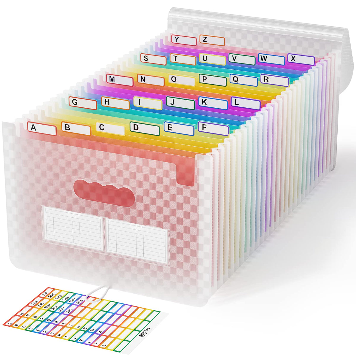 ABC life 26 Pockets Accordion File Organizer, Expanding File Folders