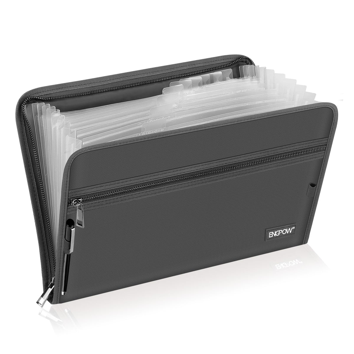 ENGPOW Fireproof Expanding File Folder, 3 Pockets Document Organizer Bag