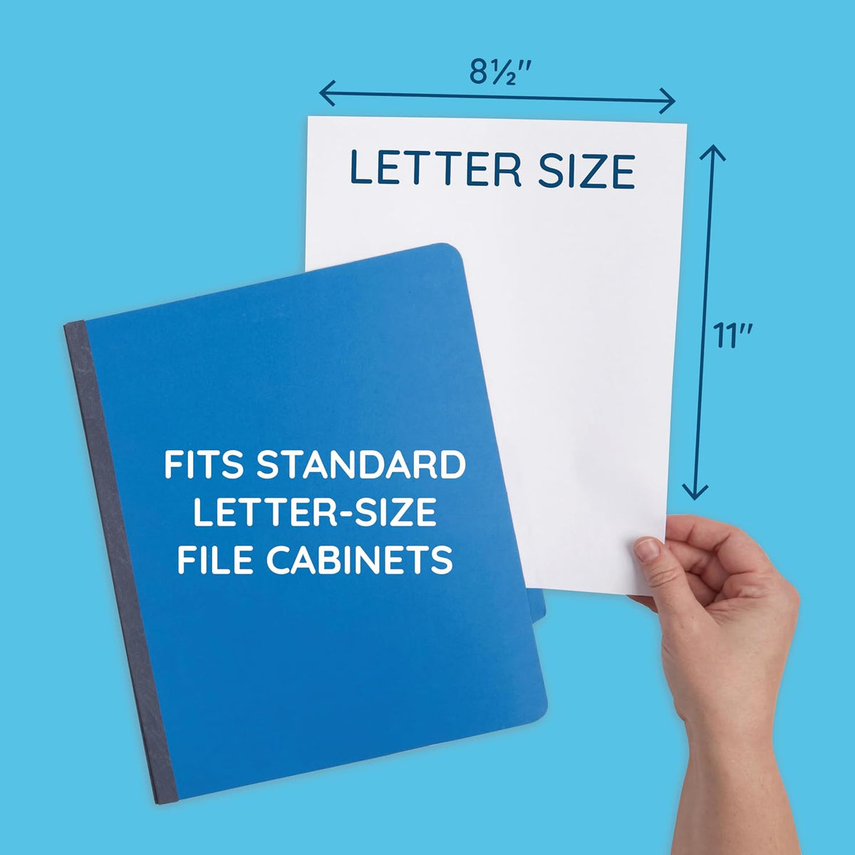 Blue Summit Supplies 10 Classification Folders, 2 Divider, Dark Blue