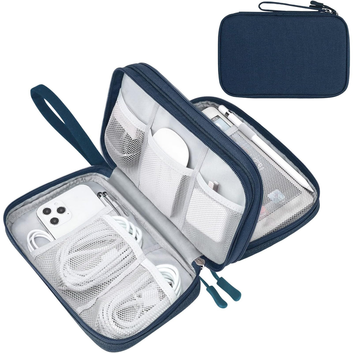 FYY Electronic Organizer, Travel Tech Pouch Bag, Medium, Black