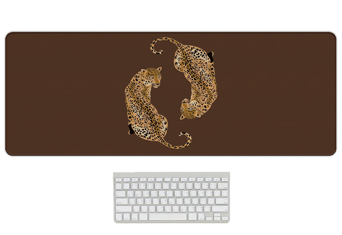 UTELKA Blue Desk Mat, Flroal Desk Matt for Desktop Mouse Pad 31.5x11.8