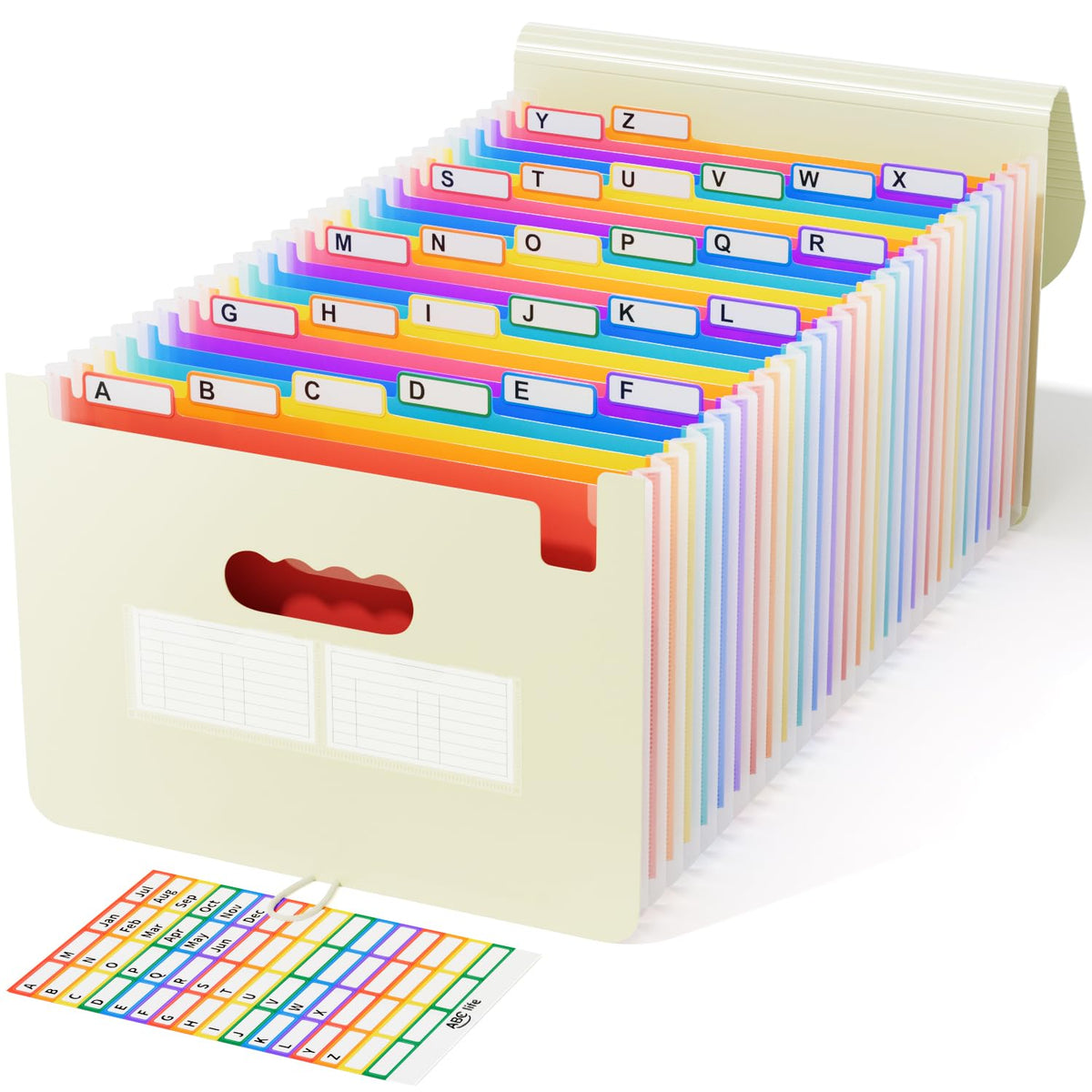ABC life 26 Pockets Accordion File Organizer, Expanding File Folders