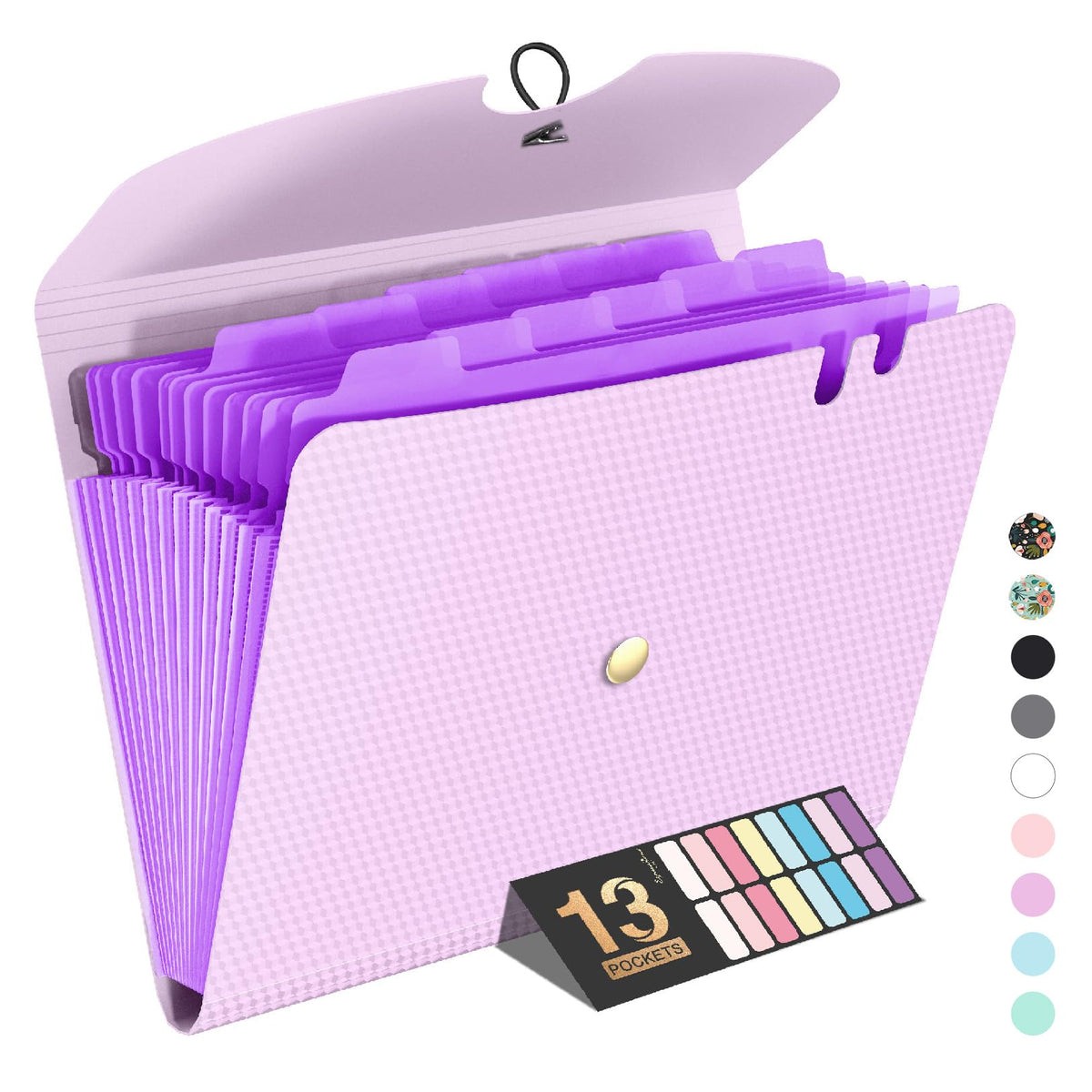 Sooez Expanding File Folders, 13 Pocket Accordion File Organizer, Letter/A4