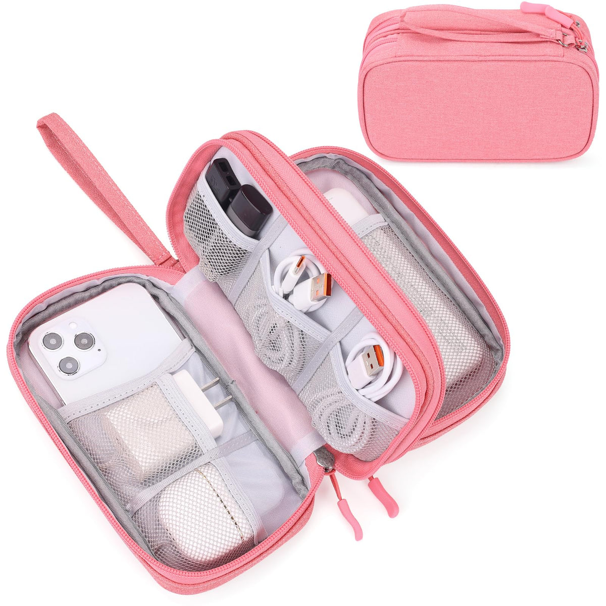 FYY Electronic Organizer, Travel Tech Pouch Bag, Medium, Black