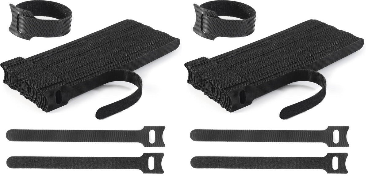 Nettbe Reusable Cable Ties, 210 PCS 6 Inches Adjustable Cord Straps Wire Organizer Cord Wrap and Hook Loop Cable Management