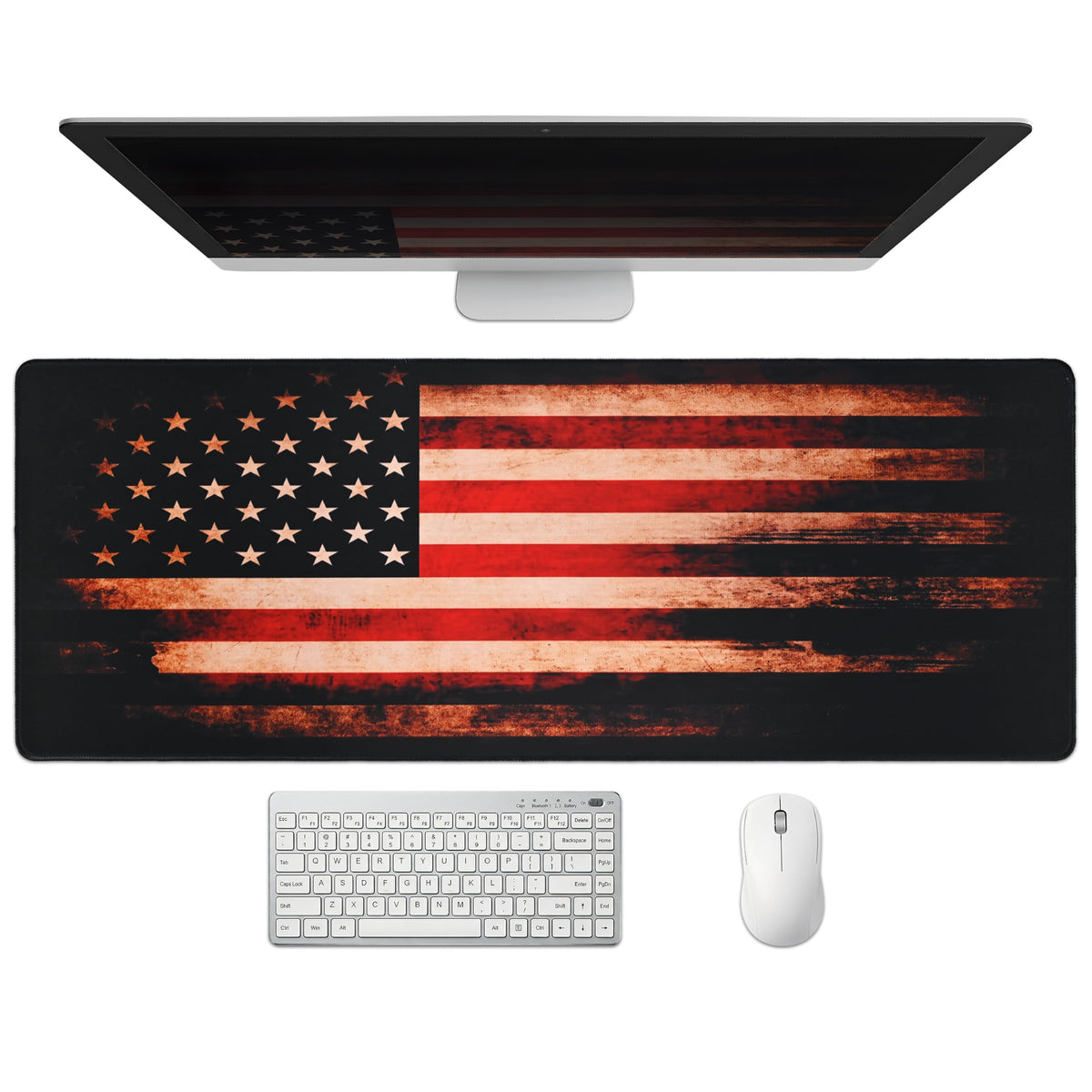 Extended Honeycomb Desk Mat, XXL Large Gaming Mouse Pad, Gold Glowing Pattern Stitched Edges Waterproof Non-Slip Rubber Base for Computer Keyboard Laptop Work Home Office 35.4"x15.7"