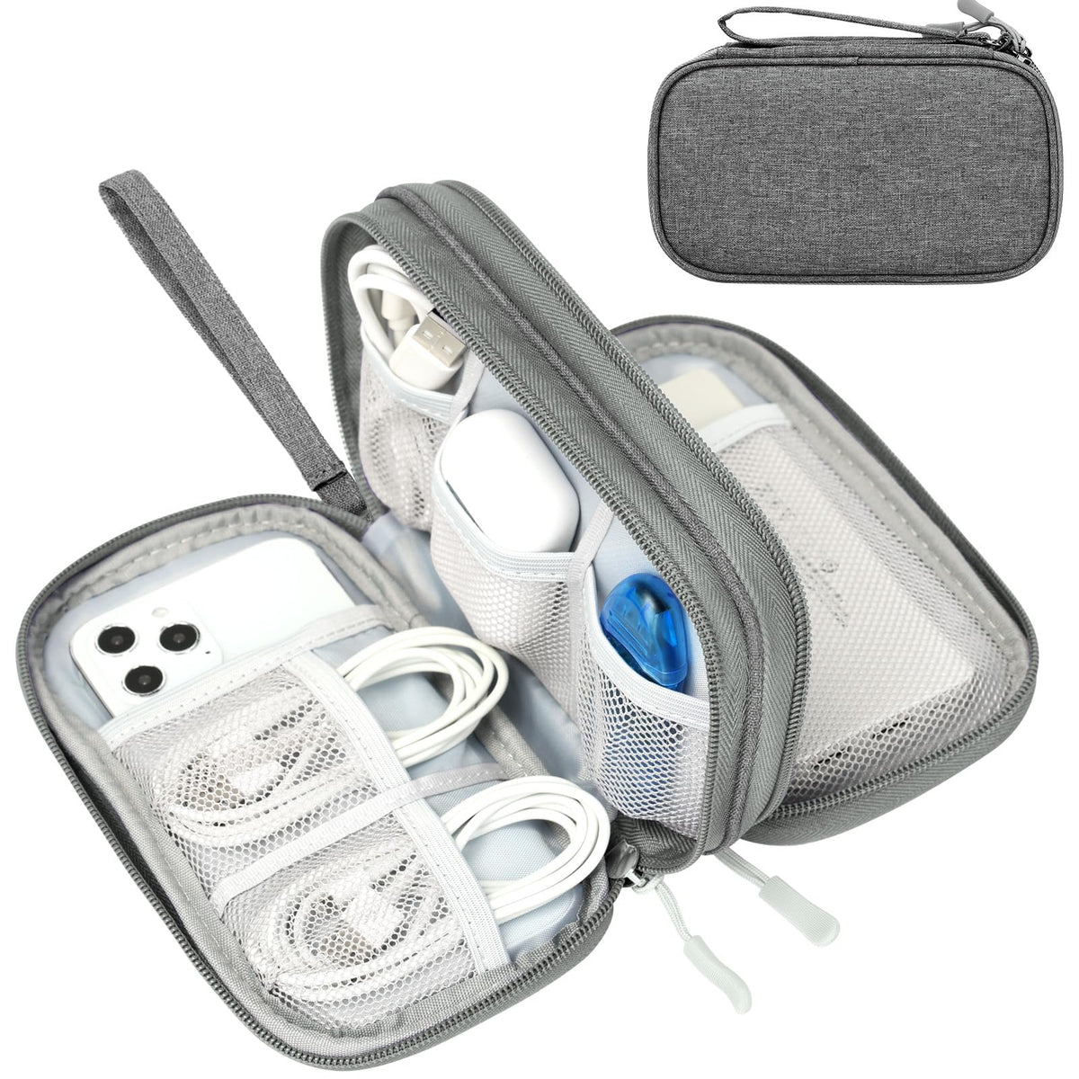 FYY Electronic Organizer, Travel Tech Pouch Bag, Medium, Black