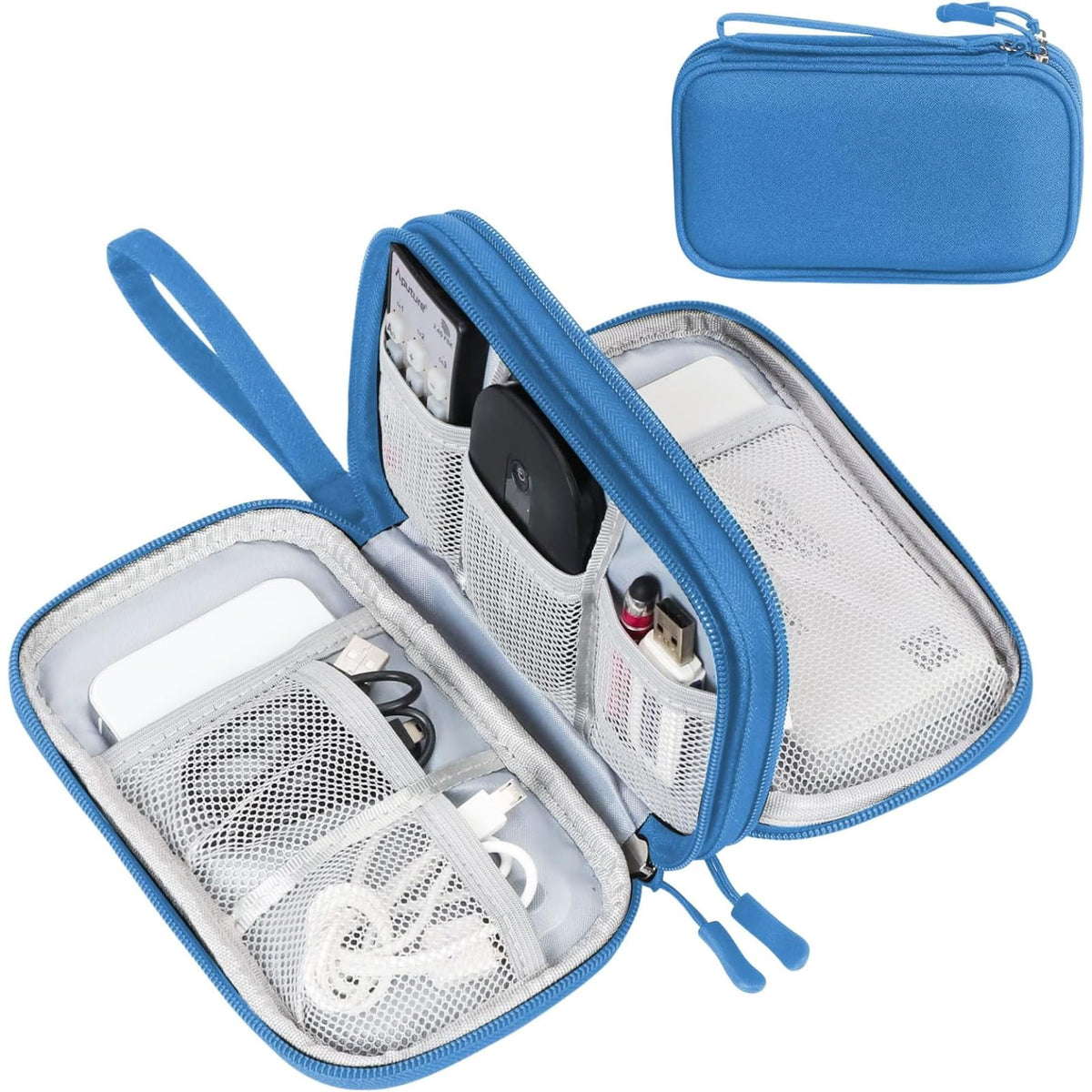 FYY Electronic Organizer, Travel Tech Pouch Bag, Medium, Black