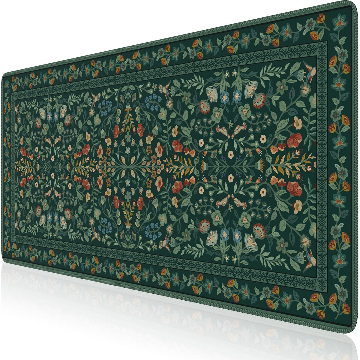 iCasso Desk Mat,Mouse Pad for Office Desk,35.4x15.7in,Pink Floral