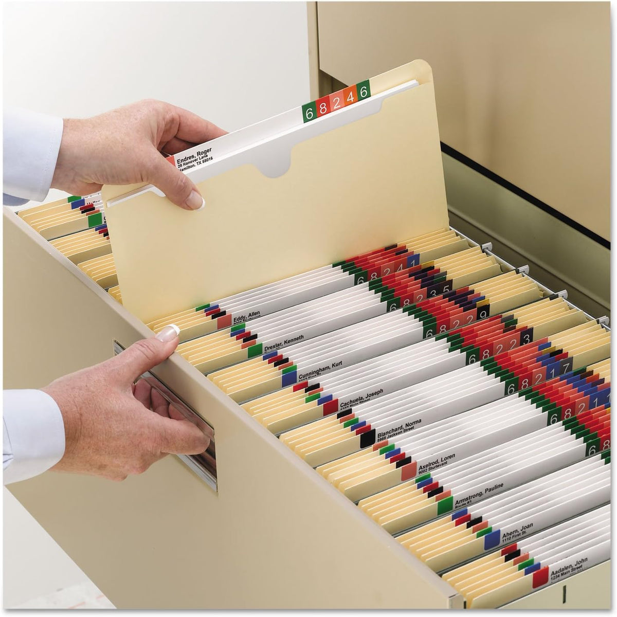 Smead File Jacket, Reinforced Straight-Cut Tab, Flat-No Expansion, Letter Size, Manila, 100 per Box (75500)