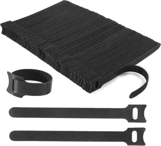 Nettbe Reusable Cable Ties, 210 PCS 6 Inches Adjustable Cord Straps Wire Organizer Cord Wrap and Hook Loop Cable Management