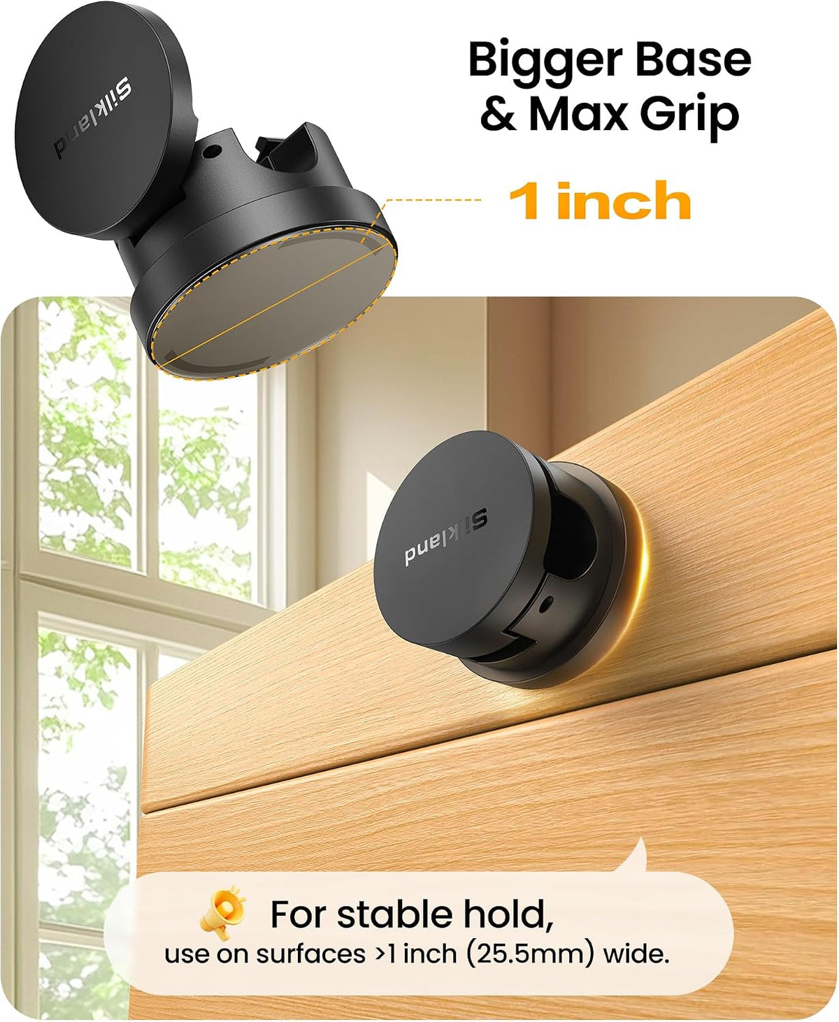 Silkland 6 Pack Snap-Lock Cable Clips, Rotatable Cord Holder for Nightstand