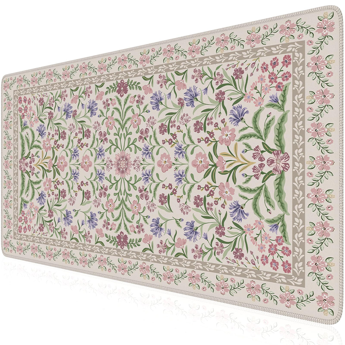 iCasso Desk Mat,Mouse Pad for Office Desk,35.4x15.7in,Pink Floral