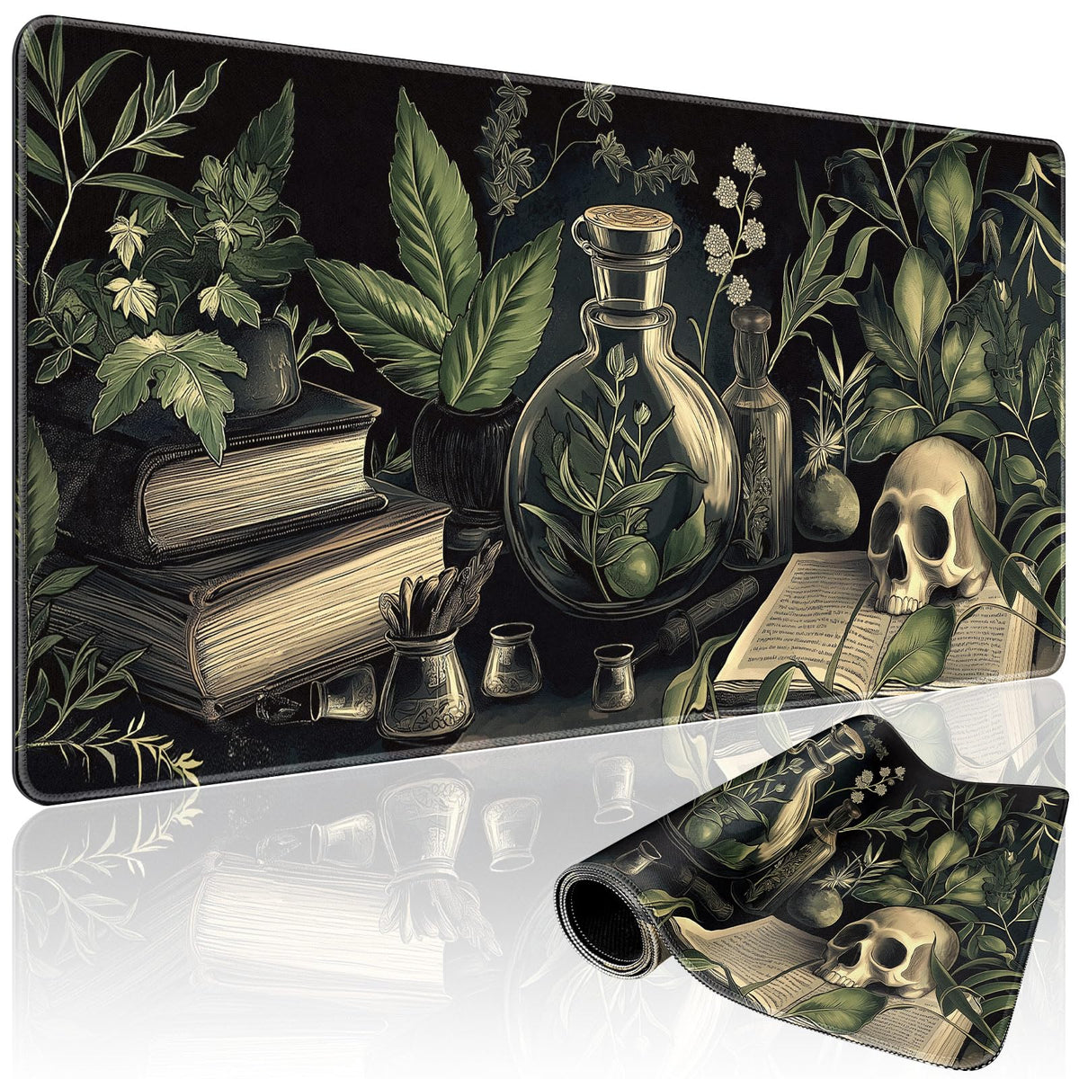 Mystical Potion Bottles Large Gaming Mouse Pad Desk Mat 31.5x15.7