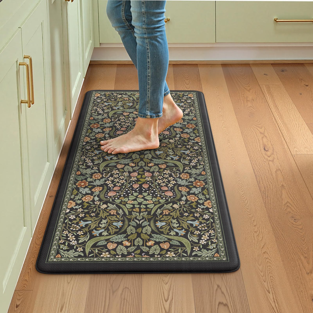 Collive Kitchen Mats for Floor, Kitchen Rugs Sets of 2 Non Slip Washable