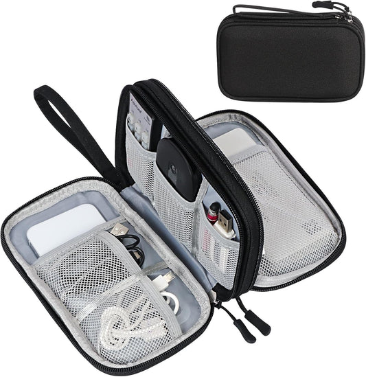 FYY Electronic Organizer, Travel Tech Pouch Bag, Medium, Black