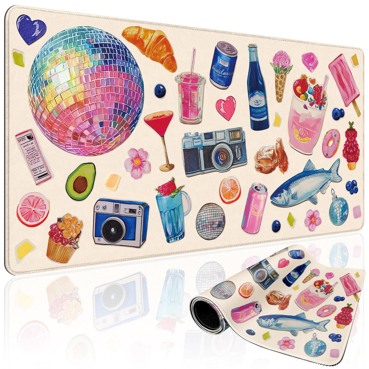 Mystical Potion Bottles Large Gaming Mouse Pad Desk Mat 31.5x15.7