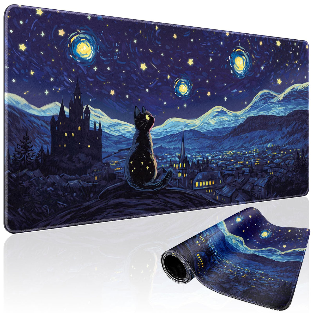 Mystical Potion Bottles Large Gaming Mouse Pad Desk Mat 31.5x15.7