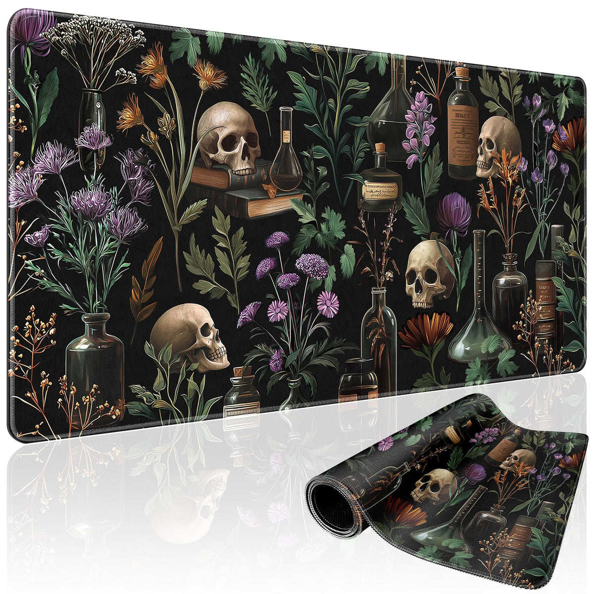 Mystical Potion Bottles Large Gaming Mouse Pad Desk Mat 31.5x15.7
