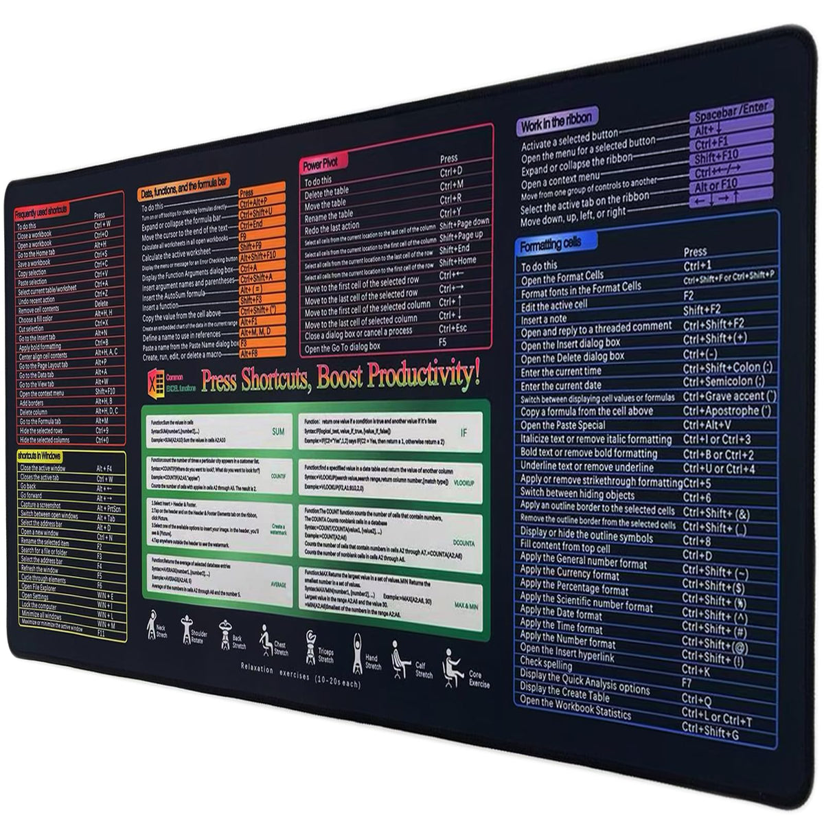 XXL Professional Large Mouse Pad & Computer Game Mouse Mat (35.4x15.7x0.1IN, Map) (90 * 40 Map)