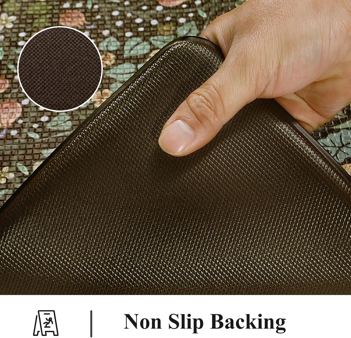 Collive Kitchen Mats for Floor, Kitchen Rugs Sets of 2 Non Slip Washable