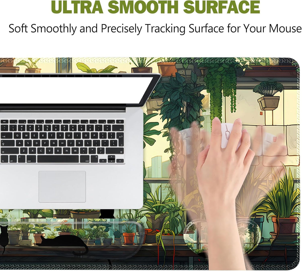 ToLuLu Extended Gaming Mouse Pad, Memory Foam Keyboard Mouse Wrist Rest Set