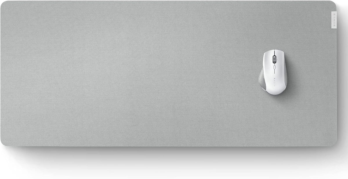 Razer Pro Glide Soft Mouse Mat, Textured Micro-Weave Cloth, White, XXL