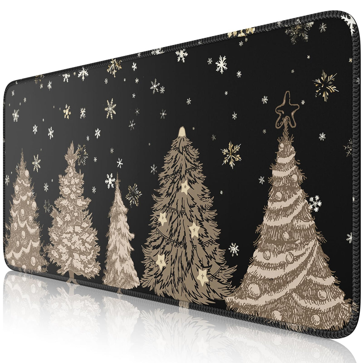 iCasso Desk Cover Mat, Office Mouse Pad,35.4x15.7in,Retro Black