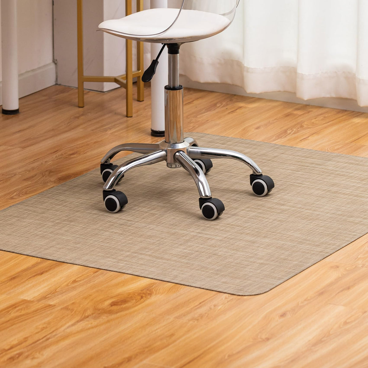 Baroyal Office Chair Mat for Hardwood Floor Under Desk Computer Rolling Chair Mat for Wood/Tile Floor Non-Slip Heavy Duty Desk Rug PVC Plastic Hard Floor Protector 36" x 48" (Espresso)