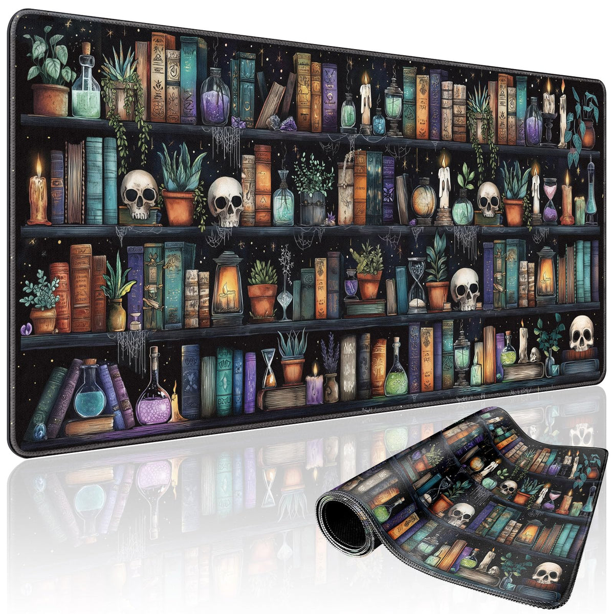 Mystical Potion Bottles Large Gaming Mouse Pad Desk Mat 31.5x15.7