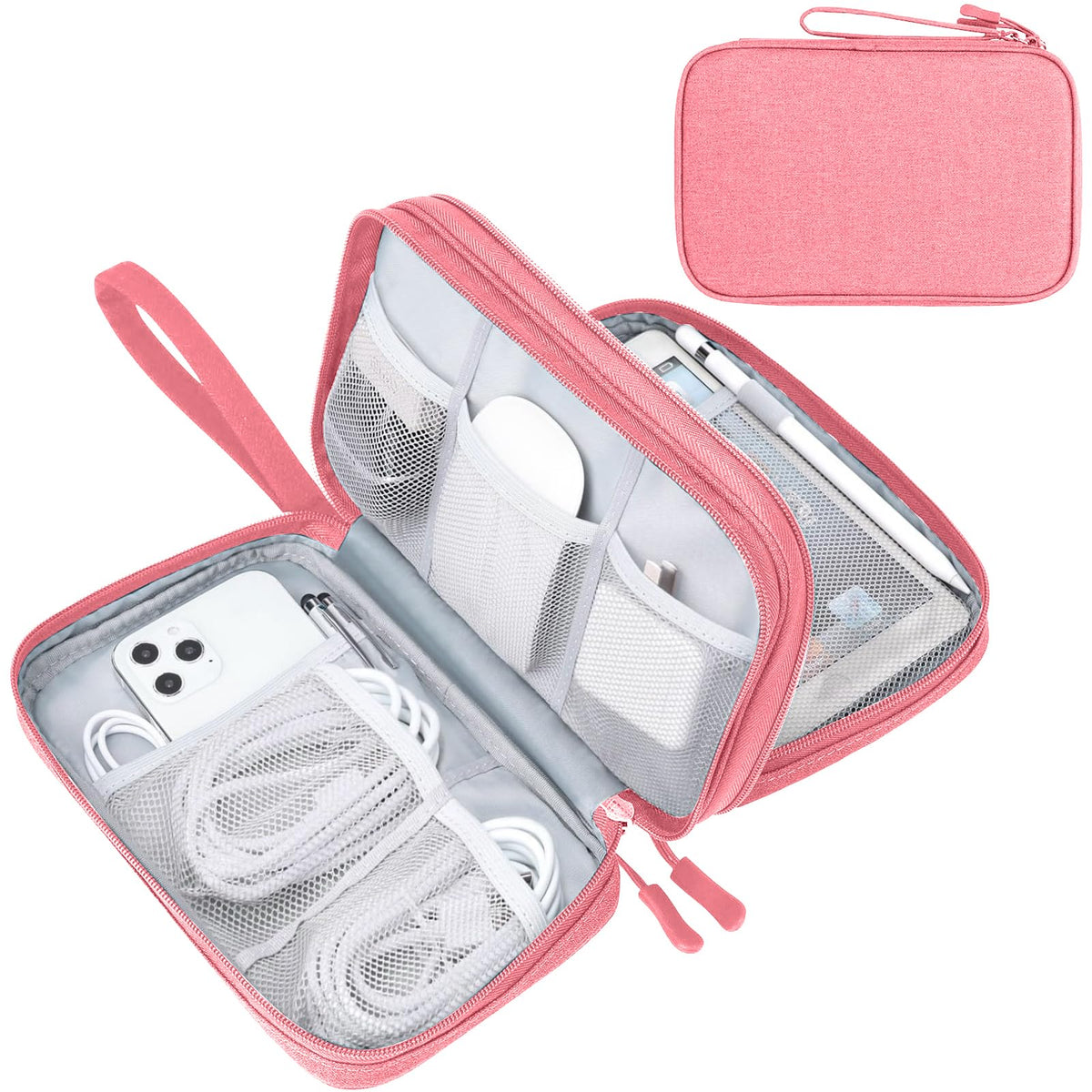FYY Electronic Organizer, Travel Tech Pouch Bag, Medium, Black