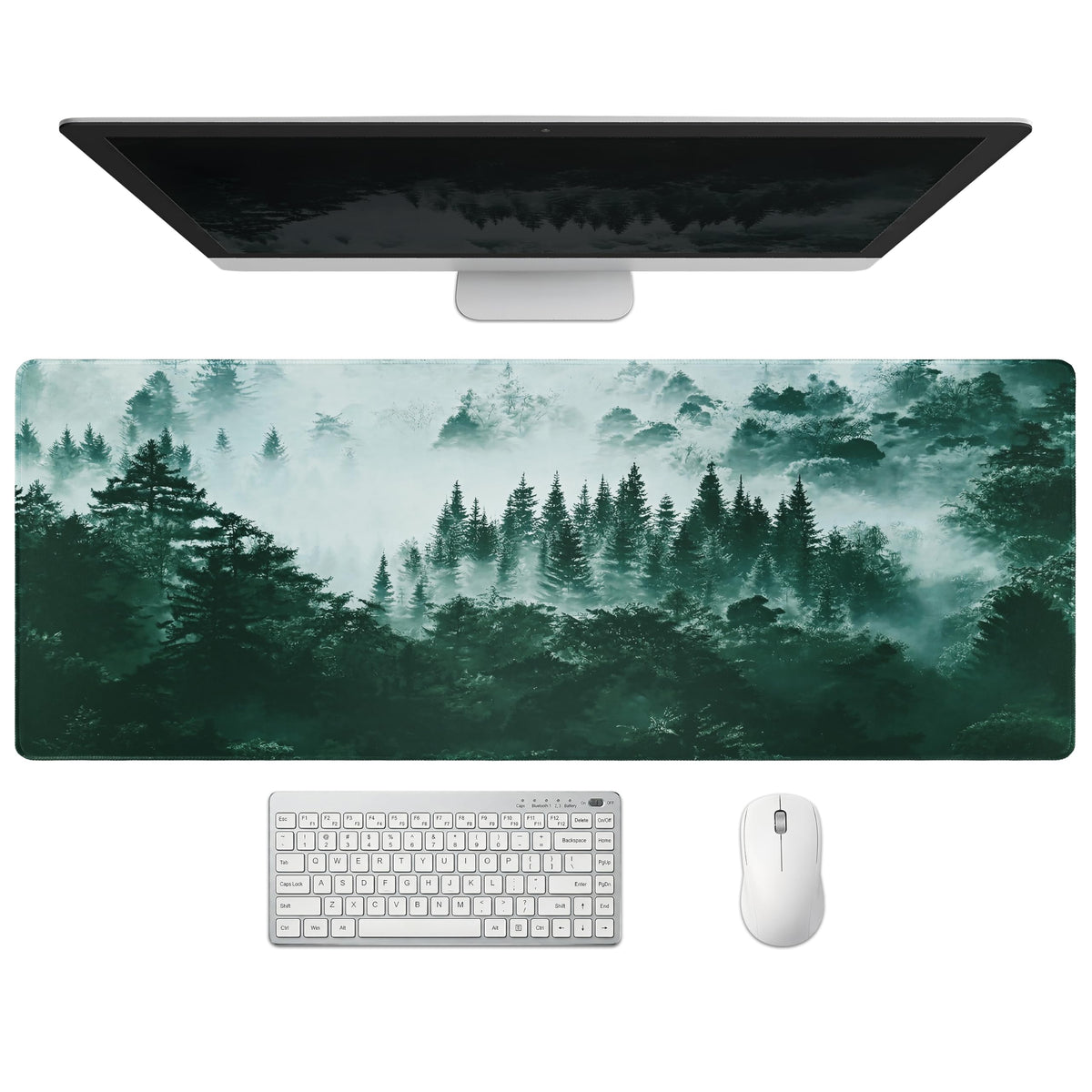 Extended Honeycomb Desk Mat, XXL Large Gaming Mouse Pad, Gold Glowing Pattern Stitched Edges Waterproof Non-Slip Rubber Base for Computer Keyboard Laptop Work Home Office 35.4"x15.7"