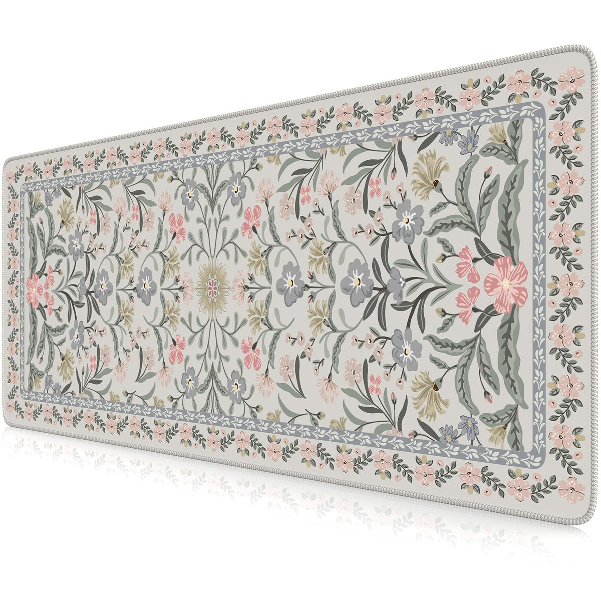 iCasso Desk Mat,Mouse Pad for Office Desk,35.4x15.7in,Pink Floral