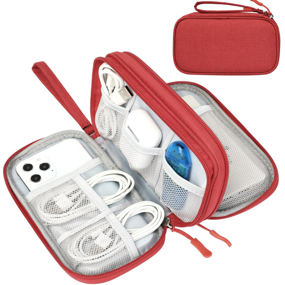 FYY Electronic Organizer, Travel Tech Pouch Bag, Medium, Black