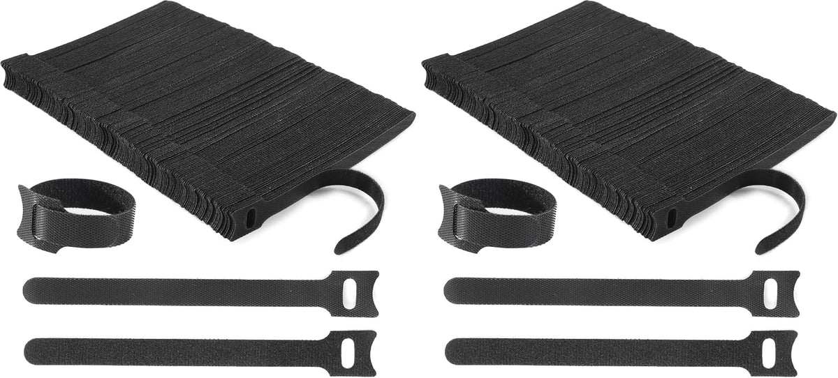 Nettbe 60 PCS 6 Inches Reusable Cable Ties, Adjustable Cord Straps Wire Organizer Cord Wrap and Hook Loop Cable Management
