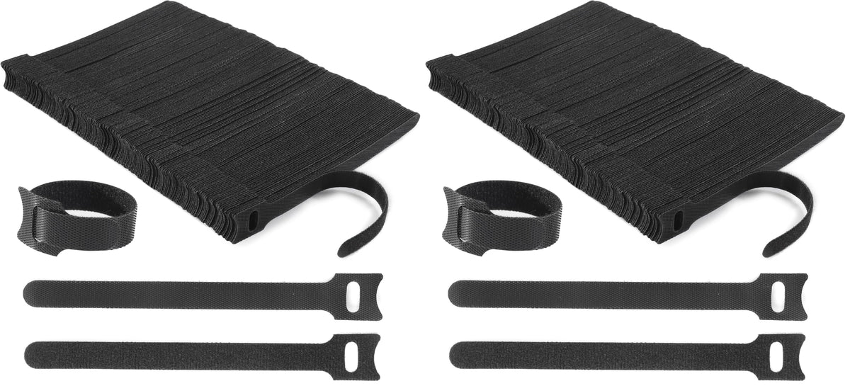Nettbe Reusable Cable Ties, 210 PCS 6 Inches Adjustable Cord Straps Wire Organizer Cord Wrap and Hook Loop Cable Management