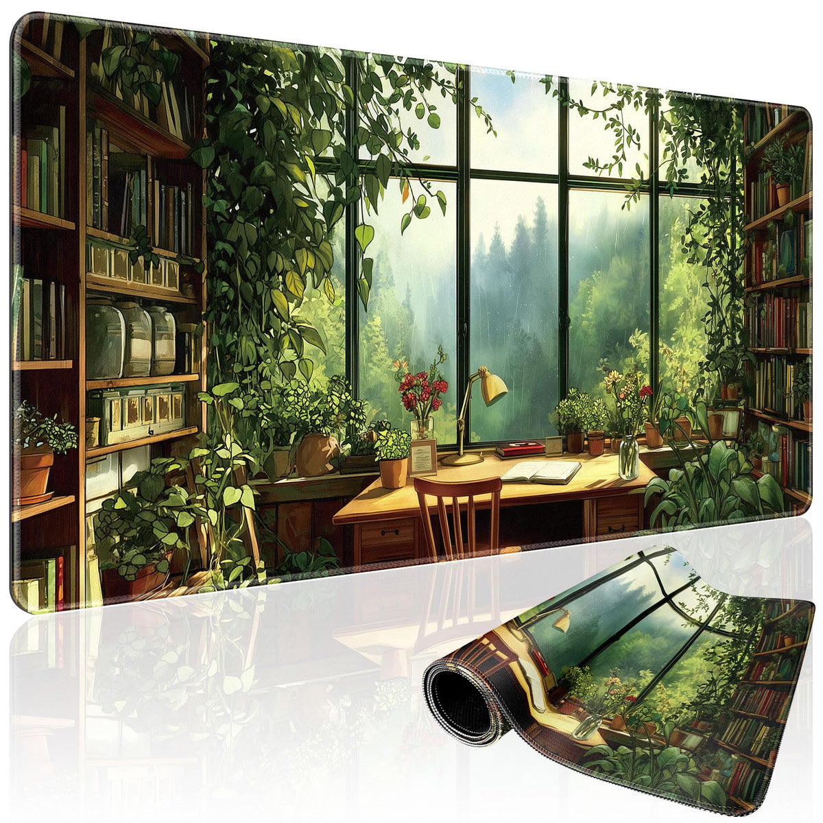 Mystical Potion Bottles Large Gaming Mouse Pad Desk Mat 31.5x15.7
